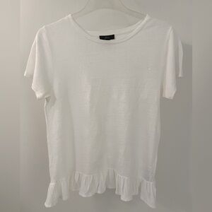 J. Crew linen t-shirt with ruffles